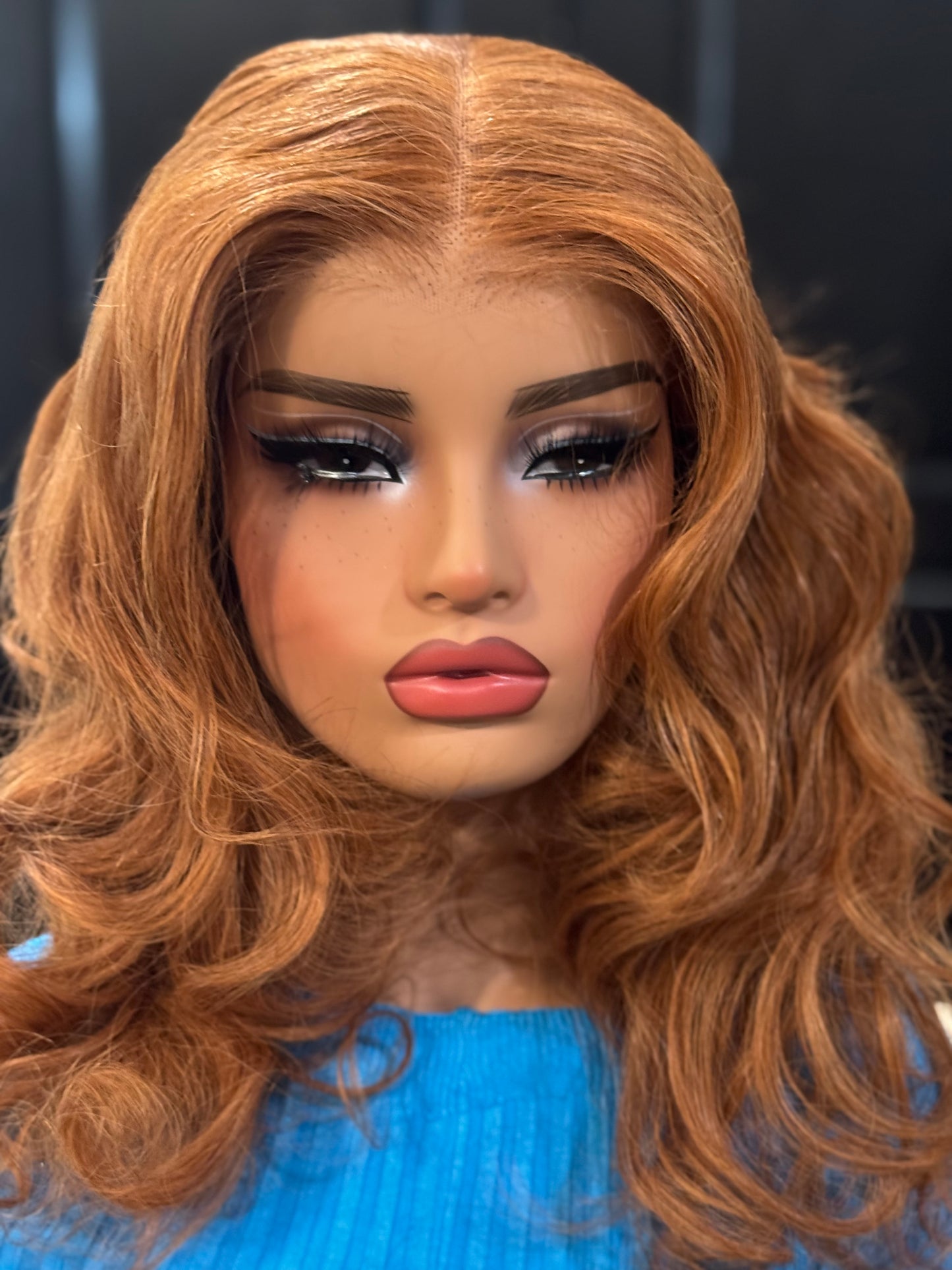 7 x 5 HD Closure Wig 20 Inch Body Wave 180% Density Color #33 Auburn