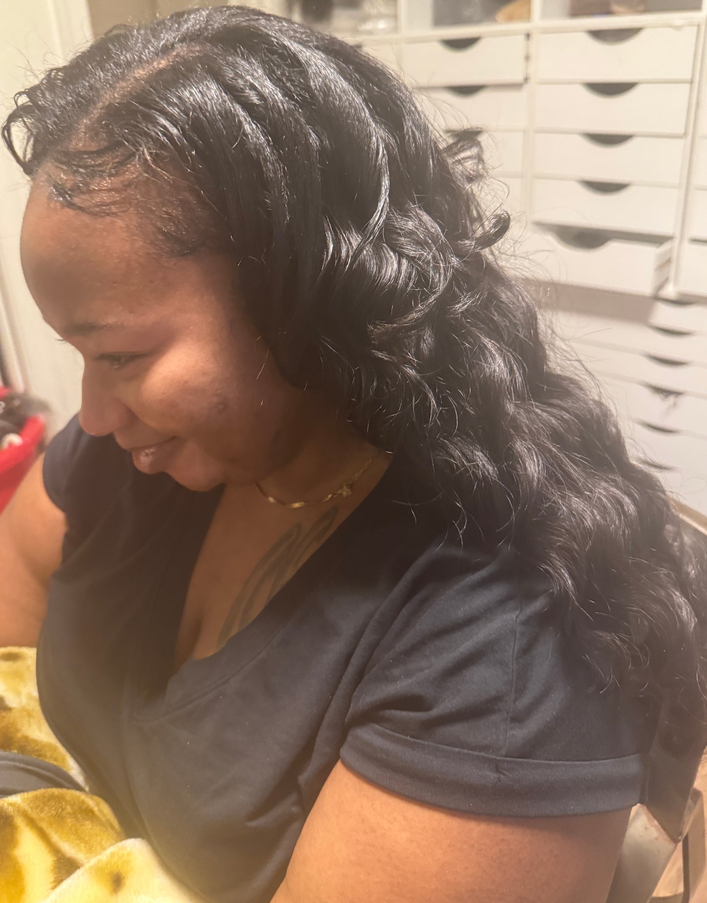 Hair Services- Natural Sew-In with Leave Out