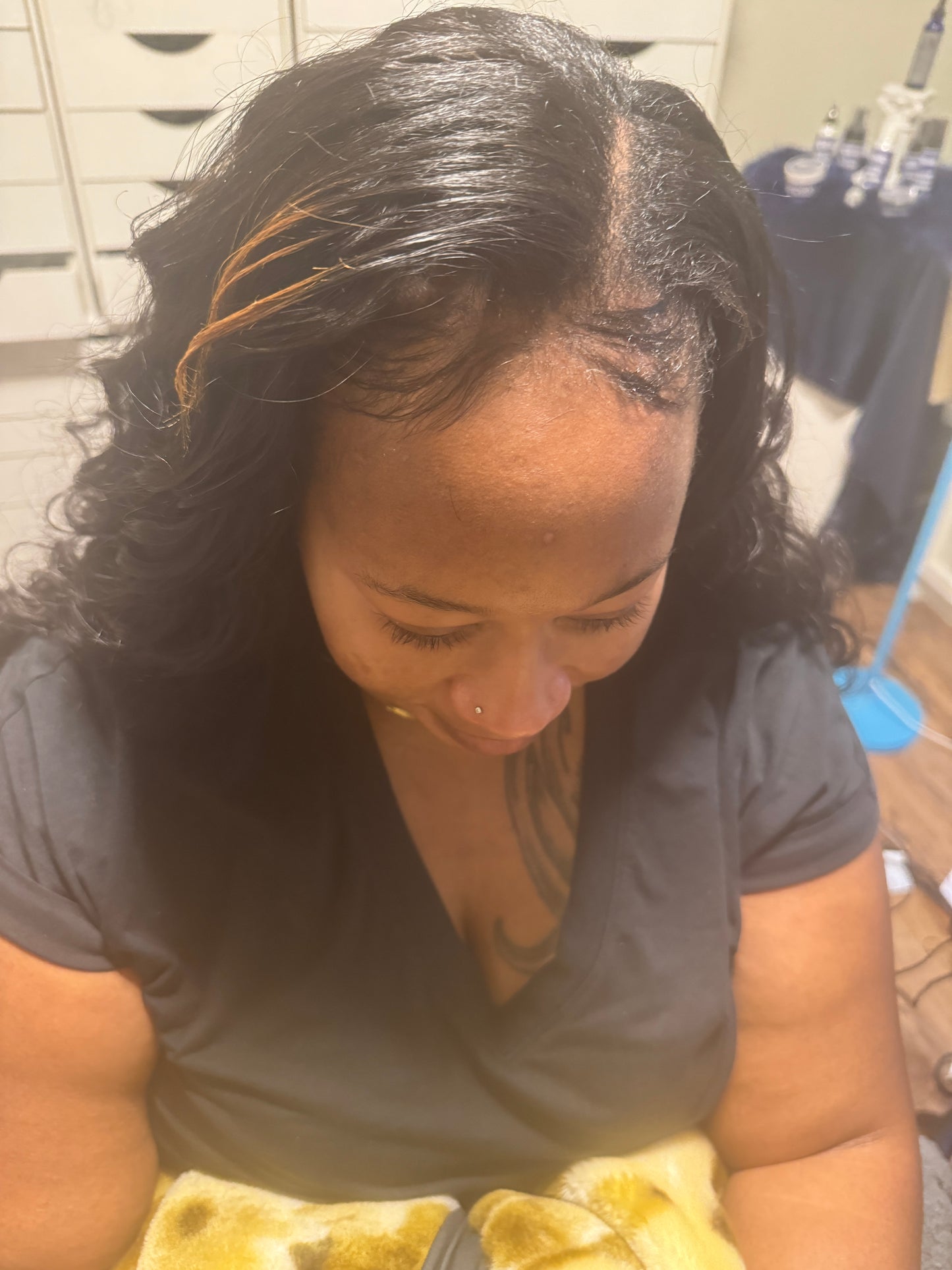 Hair Services- Natural Sew-In with Leave Out