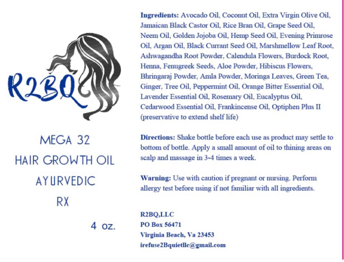 MEGA 32 HAIR GROWTH OIL + AYUEVEDIC RX