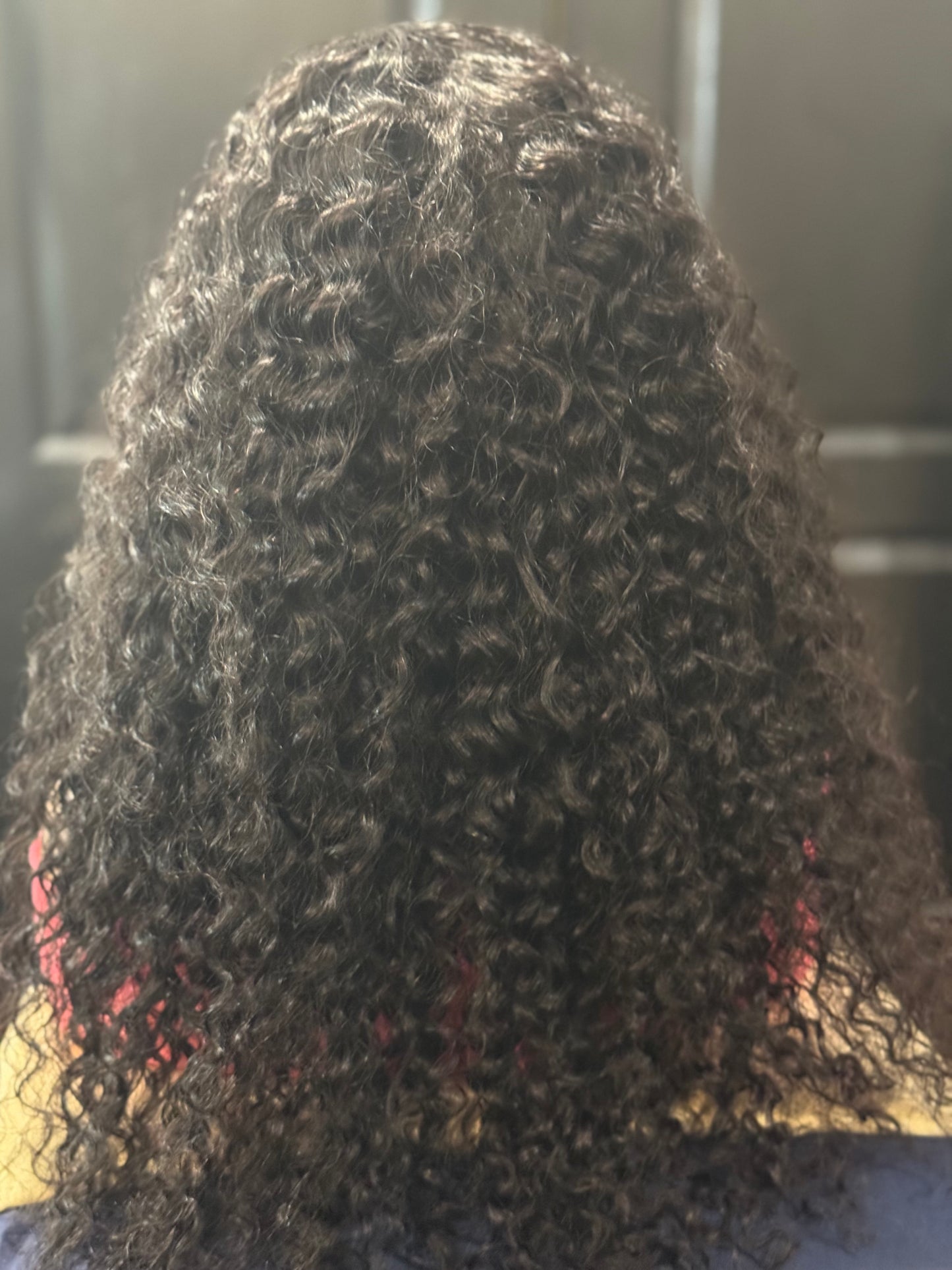 5 x 5 HD Lace Closure Italian Curly Wig 22 Inch 210% Density