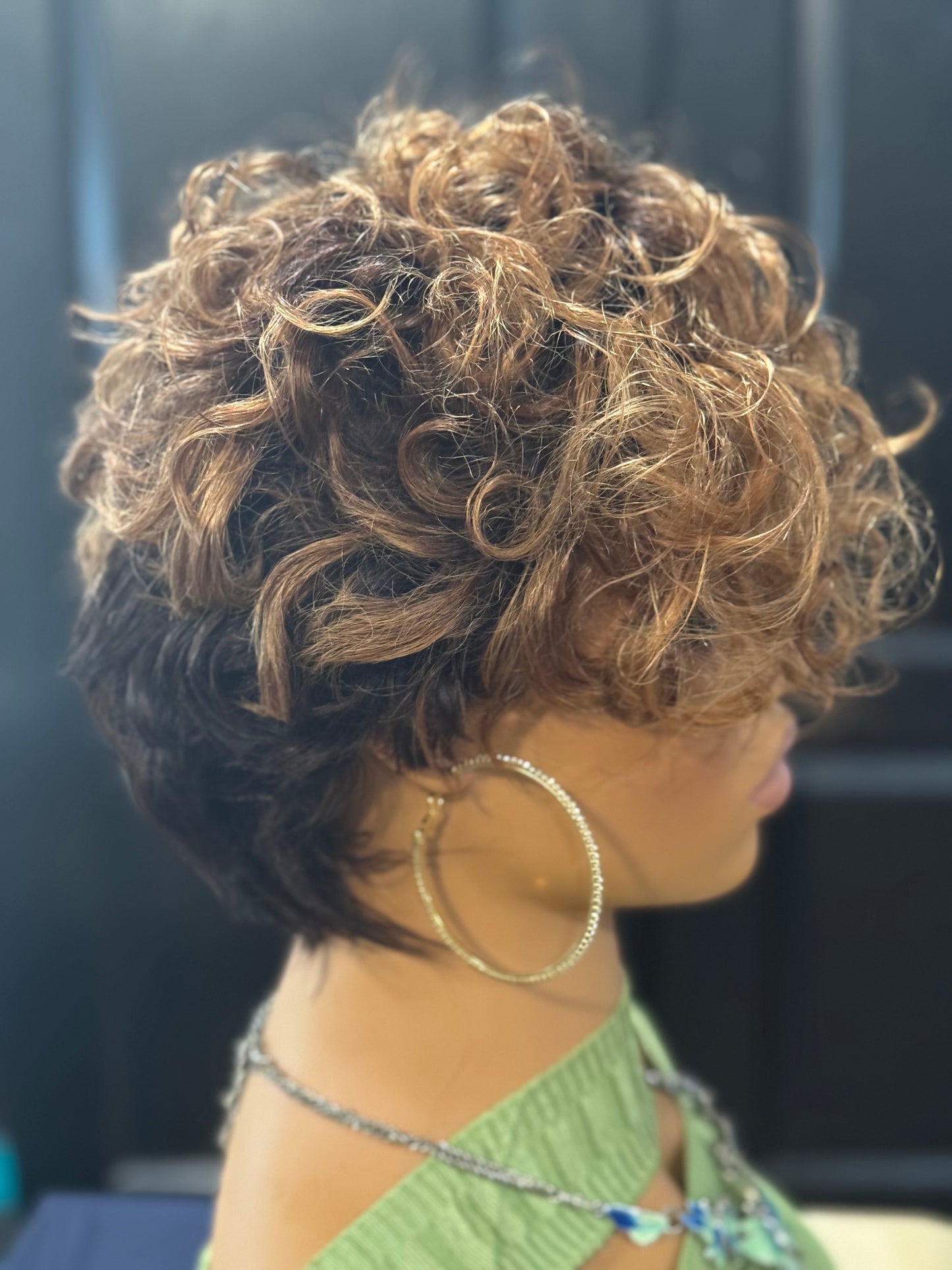 4 x 4 HD Short Lace Closure 6 inch Honey Blonde Wig Tapered Cut